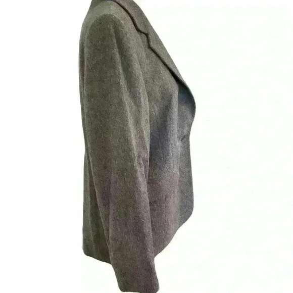 Vintage Lord & Taylor Womens Blazer Size 8P Grey Wool Cashmere Career interview - Picture 4 of 10